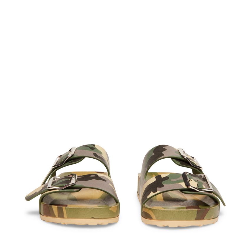 Sandalias de Diapositivas Steve Madden Teddy-t Camouflage Mujer Camuflaje | ES ABS942